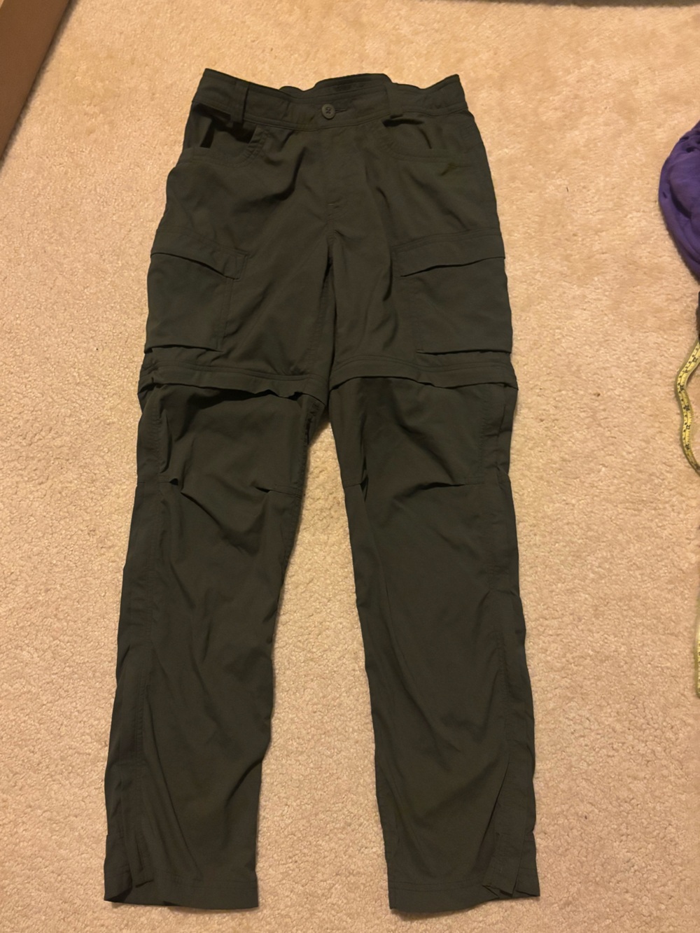 REI Olive Green Convertible Cargo Hiking Pants